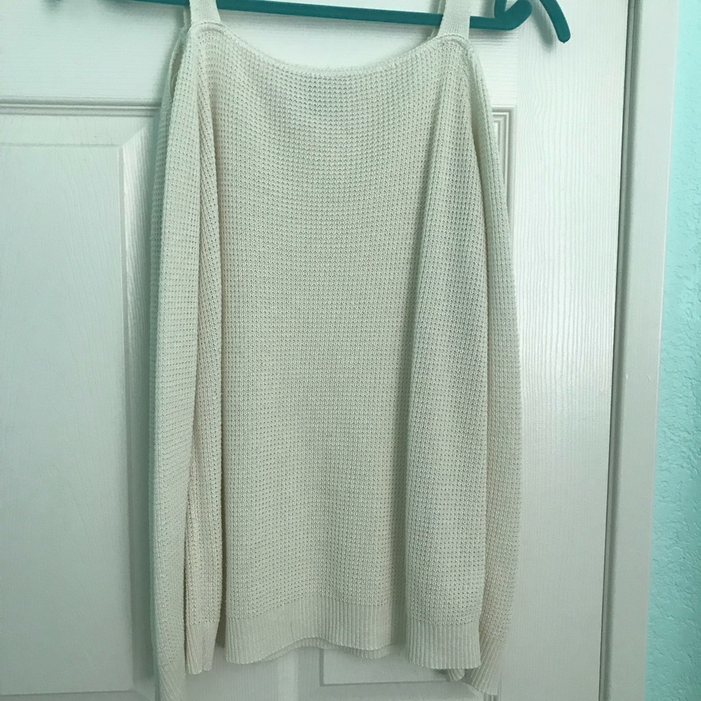 Cold Shoulder Knit Sweater